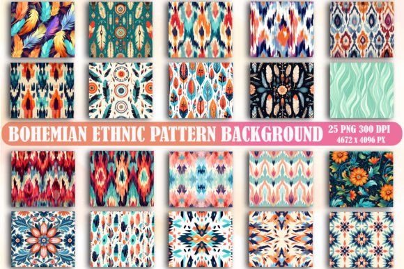 Download Bohemian Ethnic Pattern Background - Bohemian Collection