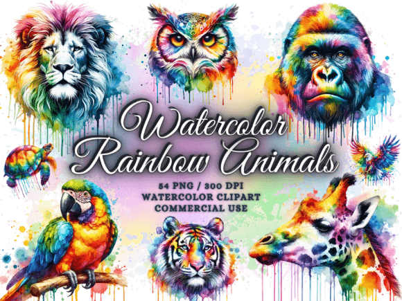 Download Rainbow Animals Clipart Cute Animal Png - Clipart cute Collection