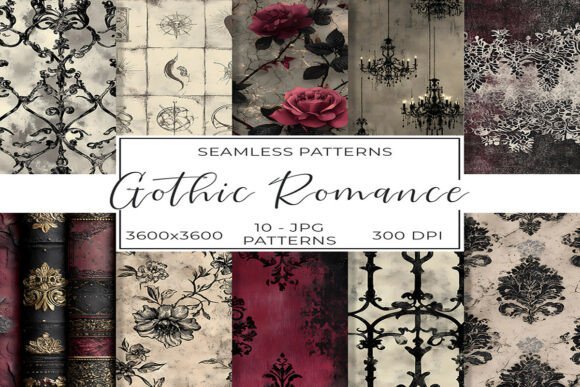 Download Dark Gothic Romance Seamless Paper - Romance Collection