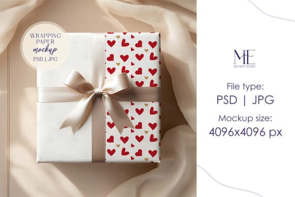 Download Wrapping Paper Mockup, Gift Paper Mockup - Gift Collection
