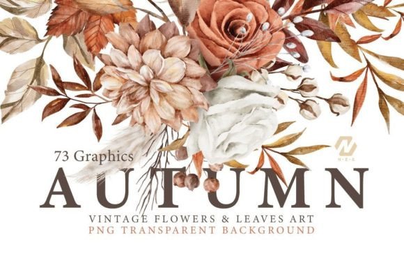 Download Vintage Autumn Flower Leaves PNG Clipart - Leaves png Collection
