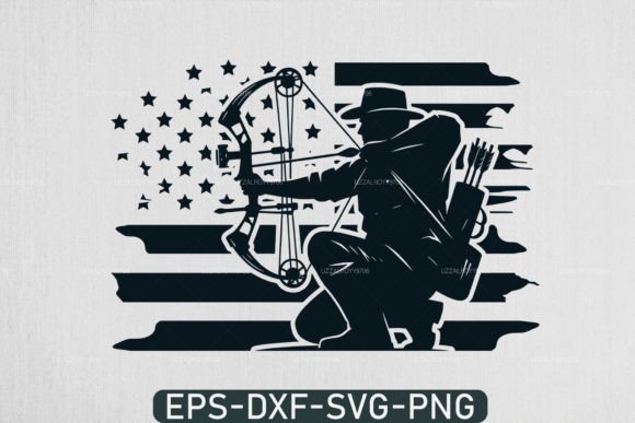 Download US Bow Hunting Svg, American Flag Svg - Premium Resources